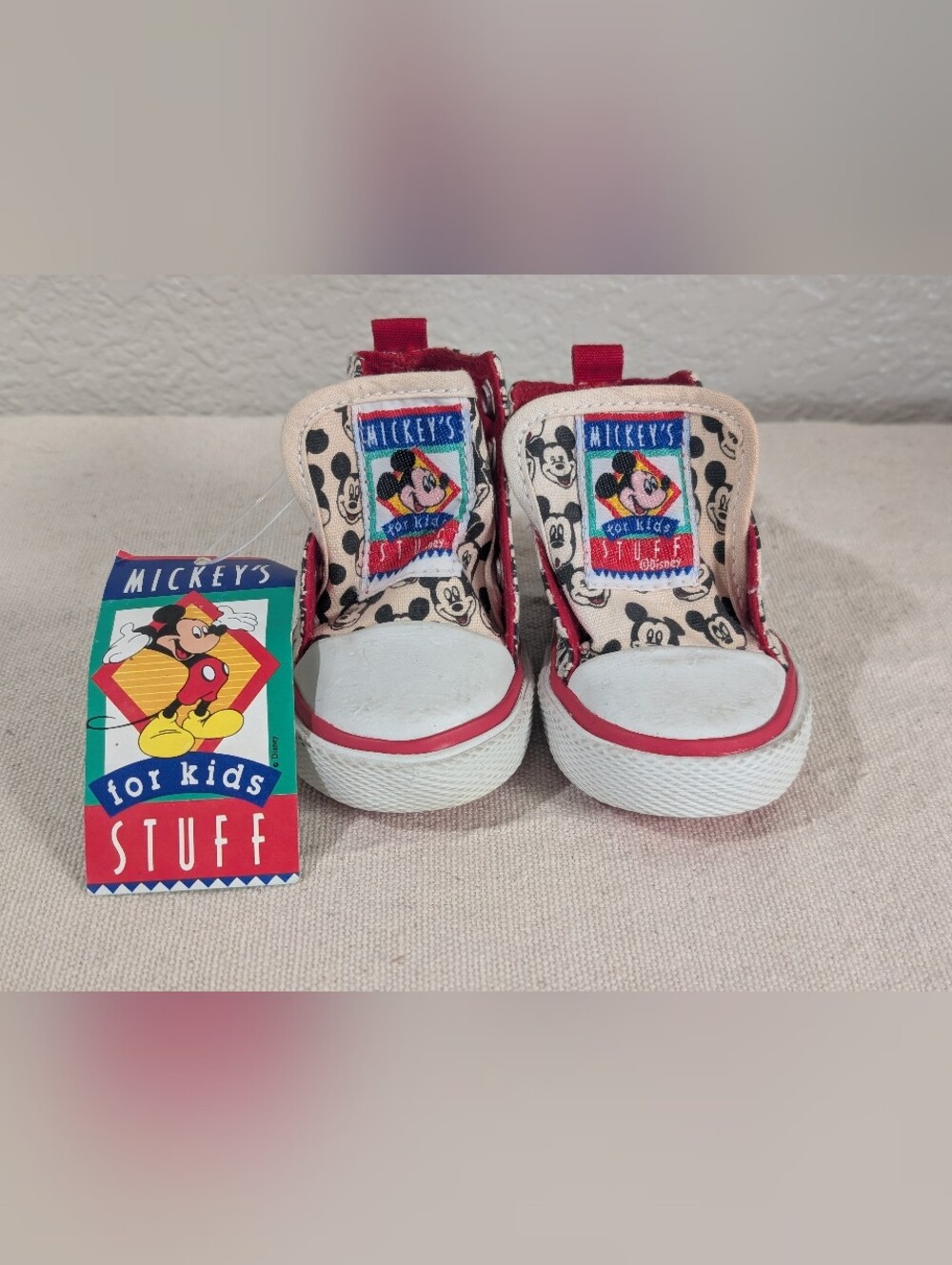 NWT Vintage Disney 1990's Mickey's Stuff for Kids shoes sneakers toddler size 1